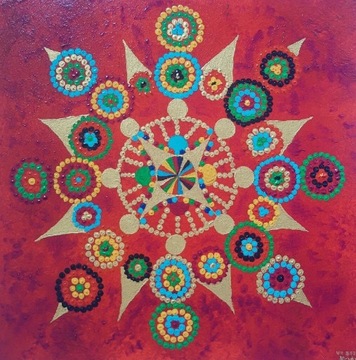 Obraz "mandala w czerwieni"