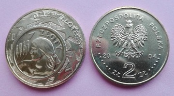 2 zł 2004 r. DZIEJE ZŁOTEGO - ŻNIWIARKA..