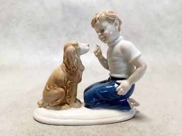 Grafenthal Figurka #11754 Chłopiec z psem Turyngia