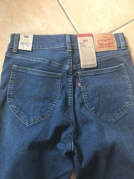 Levis ,RETRO HIGH SKINNY DOUBLE BUTTON -niebieskie