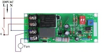 Czasowy wyłącznik wentylatora, oświetlenia