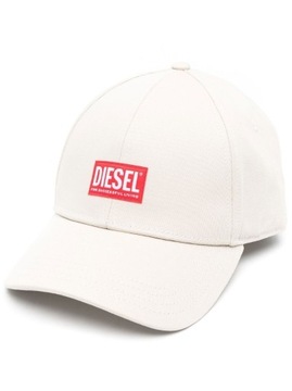 Diesel logo-patch cap  Neutrals czapka bejsbolówka