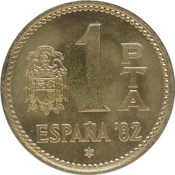 Hiszpania 1 peseta 1982, KM#816