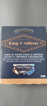 King C Gillette 3szt, oryginalne wkłady