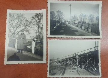 3x Foto 1939  most tymczasowy w Grudziądzu
