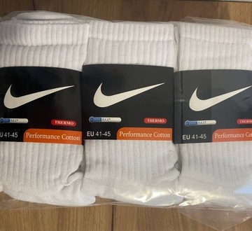 Wysokie Skarpety Nike biały frotte 41-45r