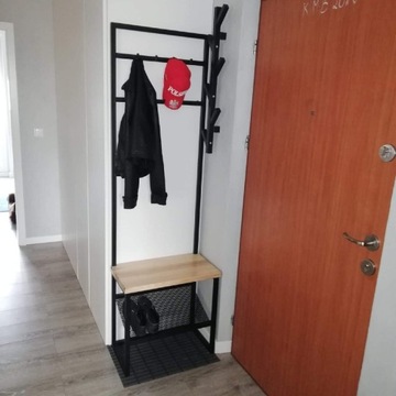 Wieszak loft z deską dębową pod wymiar