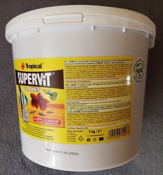 Tropical Supervit 5l 1kg płatki pokarm dla ryb  