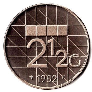 Holandia 2,5 guldena 1982 lub 1984 KM#206, UNC