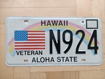 Tablica Hawaii Veteran USA