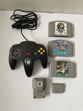 Zestaw gier Nintendo 64 NTSC-J +pad+dodatki