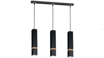 Lampa wisząca Vidar czarna 3 x GU10 Eko-Light