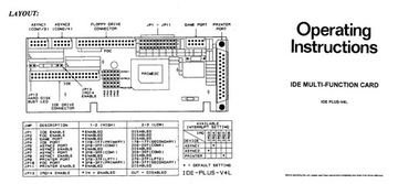 Kontroler ISA HDD FDD COM LPT do retro PC 286 386