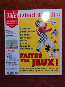 Le Magazine Littéraire, no. 545, Faites vos jeux!