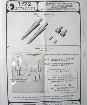 Lufy toczone AM-72-117 Spitfire Mk.IXe/XVIe early