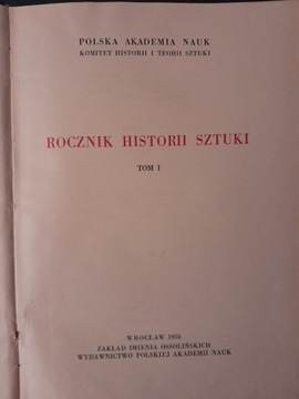 Rocznik Historii Sztuki, t. I