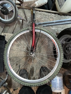 Widelec +koło do roweru