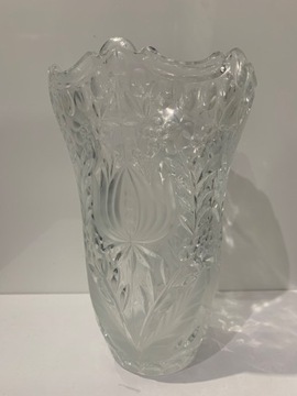 Przedwojenny wazon kryształ z trójdzielnej formy