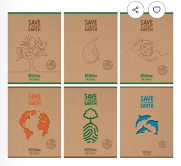 Eco line save world zeszyt w linię A4 herlitz 60 kartek