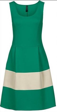 Zielona neoprenowa sukienka BODYFLIRT R.44/46