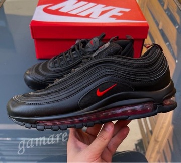 DAMSKIE NIKE AIR MAX 97 PREMIUM CZARNE Z CZERWONYM ZNACZKIEM 36-41