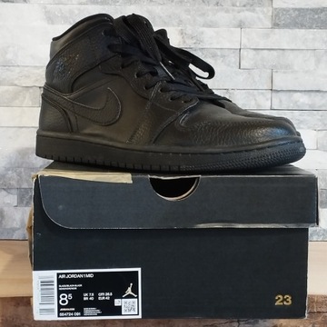 Air Jordan 1 mid Black 554724-091 sneakersy roz.42