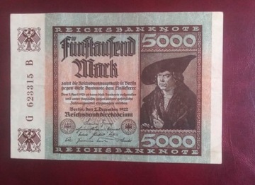 Niemcy, 5000 marek 1922r