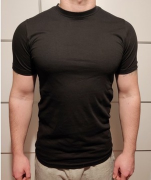 NOWA Koszulka t-shirt czarna SLIM M polska produkcja bawełna 100%