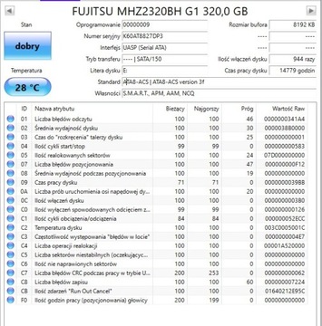 FUJITSU MHZ2320BH G1 320,0 GB