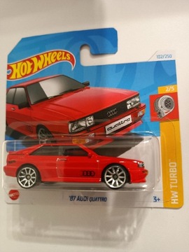 Hot Wheels 87 Audi Quattro Czerwone