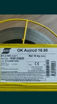 Drut nierdzewny 1.2 Esab Autrod OK 16.95