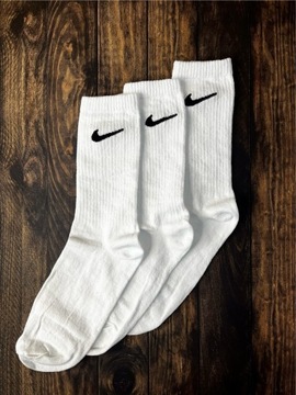 Skarpety Nike długie białe klasyczne męskie