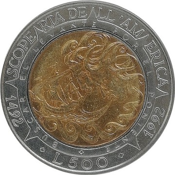 San Marino 500 lire 1992, KM#286