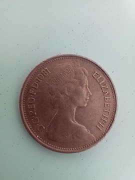 Moneta New 2 pence 1981r.