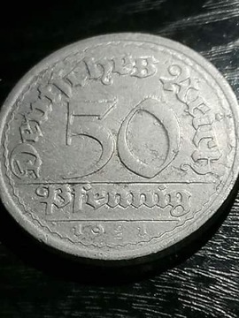 Moneta pfening 50 1921 r