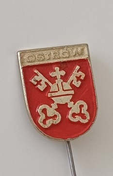Stara przypinka PRL metalowy znaczek Ostrów 