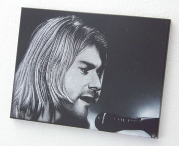 Nirvana Kurt Cobain Obraz na blasze ... Grawerka