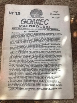 Goniec Małopolski nr 13 środa 21 stycznia 1981