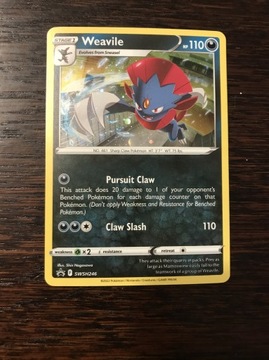 Karta pokemon Weavile promo.