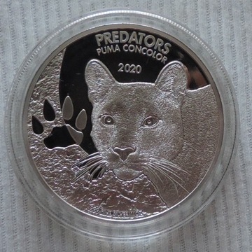 Congo 2020 Puma Concolor uncja srebra 1 oz Ag 999