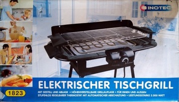 Grill elektryczny nowy INOTEC 370A - 2 000 Watt