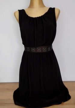 Czarna sukienka na ramiączkach Rozmiar S wiskoza