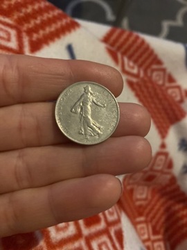 Moneta 1 Franc 1964 rok