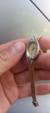 zegarek jules jurgensen z 8 diamentami pozlocane