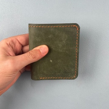 Skórzany Handmade - Portfel składany bifold