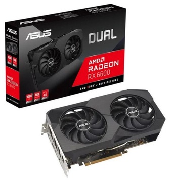 ASUS Radeon RX 6600 Dual, 8GB, 2 lata gwar OC mode