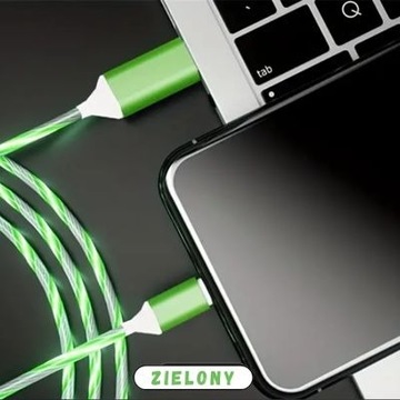 Kabel Leddo Iphona USB Niebieski 1m