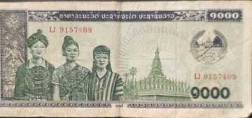 LAOS 1000 Kip banknote 1996