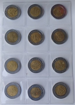 San Marino - zestaw 12 sztuk 500 lira