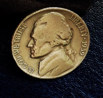 5 CENT--Jefferson --1939---P---USA-